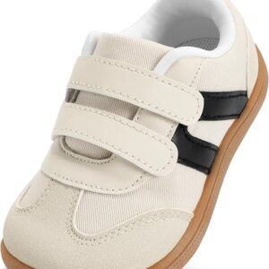 Toddler Wide Toe Box Barefoot Shoes for Boys & Girls Zero Drop Sneakers Little Kids Tennis Running Casual Shoes Baby First Walking Non-Slip Shoe Lightweight Comfort Outdoor Activities